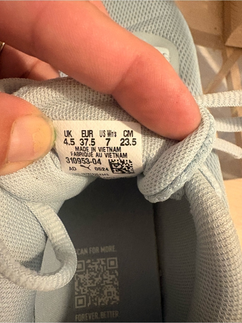 PUMA Women's Light Blue Mesh Sneakers Size 7 - Picture 3 of 3